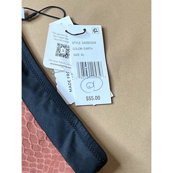 Sanctuary Earth Snake Bite High Leg Bikini Bottom XL NWT - Picture 4 of 4